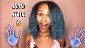 Another dark shade of blue that goes great with black hair. Blue Hair Paint Wax On Natural Hair This Stuff Is Bomb Youtube