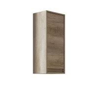 Aspect bois étagères à hauteur réglable caisson en panneau de particules mélaminé bois de 15 mm d'épaisseur intérieur/ extérieur. Meuble Demi Colonne Salle De Bain Cotton A Suspendre Aspect Bois Colonne De Salle De Bain Meuble De Salle De Bain Salle De Bains Et Wc Decoration Interieur