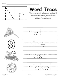 Find the perfect letter n alphabet stock photo, image, vector, illustration or 360. Letter N Words Alphabet Tracing Worksheet Supplyme