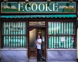 Cooke's pie, mash and eel shop, shepherds bush, london. F Cooke Broadway Market Shopfront Elegy