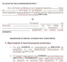 A contract typically involves the exchange of goods, services, money, or promise Contract Tagalog Sample