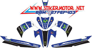 Promo striping lis yamaha vega zr 2010 warna full hitam corak gold keren. Striping Motor Vega Zr Movistar V2 Master Decal