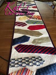 Neck Tie Memory Table Runner Table Runner Quilt Memorial Etsy Memory Quilt Necktie Quilt Quilted Table Runners