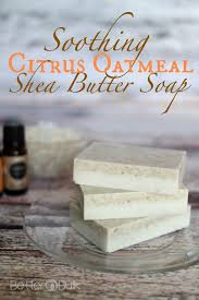 Soothing Oatmeal Citrus Shea Butter Soap Diy Soap Recipe Homemade Soap Recipes Shea Butter Soap