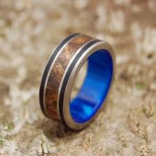 Black And Blue Titanium Wedding Band Dream King Dark Maple Wood Black Onyx Blue Marbled Opalescent Resin Titanium Wedding Rings Titanium Rings Wedding Rings Titanium Wedding Rings