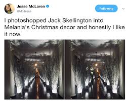 Melania trump christmas decorations meme. Jack Skellington Melania Trump S Christmas Decorations Know Your Meme