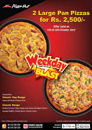 2 Large Pan Pizzas For Rs 2500 From Pizza Hut Pizzahutlanka Pizza Menu Food Menu Japan Food