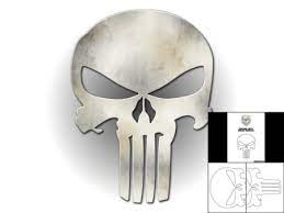 A variation of the punisher's skull emblem that was used by protesters at the 2017 unite the right the punisher logo (means) we're out to kill people, and that's not the meaning behind that. Template For Punisher Chest Emblem The Foam Cave