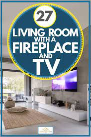Depending on the height of your mantel — or if you don't have one, the top of the fireplace — hang the tv four to twelve inches above. 27 Living Rooms With A Fireplace And Tv Home Decor Bliss