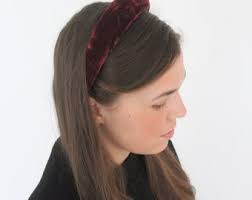 Burgundy 4cm Plain (crushed Velvet) Headband