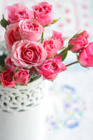Happy birthday card with bouquet of summer flowers. Casapinka Good Morning Roses Good Morning Wishes Good Morning Photos