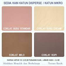 Diantara yang paling terkenal dan banyak diaplikasikan pada hunian rumah yaitu merk avian brands, dulux catylac, nippon paint, jotun dan masih banyak lagi. Kain Katun Mikro Warna Coklat Susu Standar Coklat Susu Cream Coklat Milo Dan Coklat Kopi Shopee Indonesia