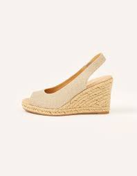 Stuart weitzman gold glossy fabric open toe sandals $362.35 $535.92. Sandy Shimmer Peep Toe Wedges Gold Shoes Sandals Monsoon Global