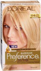 L Oreal Paris Superior Preference Fade Defying Color Shine System 10 Nb Ultra Natural Blonde Natural Click Image For More Natural Blondes Loreal Hair Color