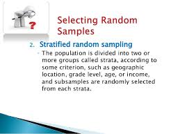 Researchers rely on stratified sampling when a population's characteristics are diverse and they want to ensure that every characteristic is properly represented research example. Research Method Sampling