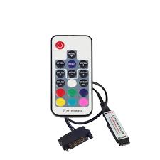 The remote control for this strip light is the same as that for the ordinary rgb led light strip mentioned above, but because it is the smart model, you can connect it to wifi and add the strip light as a device to the mobile app, and adjust the light effect through the app. Dc12v 6a 72w Rgb Led Strip Light Controller Rf Remote Control With Sata Power Supply Interface Alexnld Com
