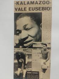 This article appeared in an Italian sports paper in 1962 after Steve  "Kalamazoo" Mokone scored five goals for Torino against Verona
