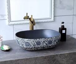 Chinese Classic Wash Basin Asian Style 8617324702267 Bathroom Sink Bowls Vessel Sink Vintage Bathroom Sinks