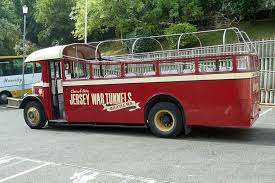 Vintage Bus From St Helier To The Underground War Tunnels Jersey St Helier Bus Underground