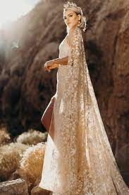 Natalie Wynn Calypso Gown Celestial Wedding Gown Star Dress Cape Wedding Dress Unique Wedding Dress Unconv Wedding Dresses Unique Cape Wedding Dress Gowns