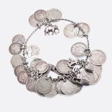Последние твиты от love tokens jewelry (@lovetokens). Victorian Coins And Charms Silver Love Token Bracelet At 1stdibs