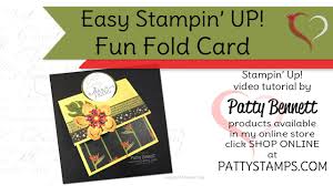 Texas about youtuber stampin' up! Stampin Up Fun Fold Card Video Tutorial Patty Stamps