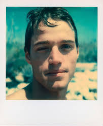 Polaroids of couple with dachshund in Montauk, NY