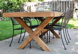 The hard surface gives patio furniture firm footing, so you can create a seating ensemble for outdoor dining, morning coffee, or simply relaxing with friends. 18 Diy Outdoor Table Plans