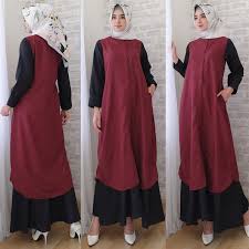 Dengan unsur kemurniannya, warna hijau juga disebut dapat menjaga. Sale Gamis Wanita Baju Muslimah Lengan Panjang Kombinasi Warna Maroon Trendi Lazada Indonesia