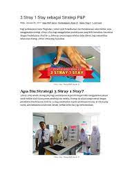 Ask each group to select a group member who will serve as a visiting reporter. 3 Stray 1 Stay Sebagai Strategi P