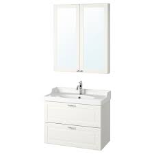 Fascia prezzo (ђ) lillеngen mobile a specchio con 1 anta, bianco larghezza: Godmorgon Rattviken Set Arredo Bagno 4 Pezzi Kasjon Bianco Miscel Hamnskar Ikea Svizzera