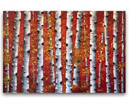 Black And White Birch Tree Wall Art Birch Tree Painting Birch Trees Art Abstract Landscape Aspen Tree Painting Large Abstract Tree Painting Birch Trees Painting Wall Art Birch Trees