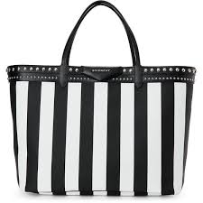 Black And White Striped Purse Givenchy Black White Striped Antigona Shopping Tote Black And White Purses Studded Tote White Tote Bag