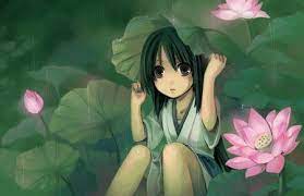 anime lotus flower water lily drawing anime lilies drawing