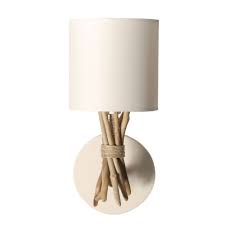 Largeur totale 25, profondeur 12 cm, h 35 cm applique bois flotté. Applique Bois Flotte Blanche