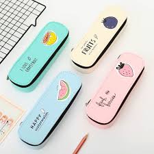 Online Shop Kawaii Pencil Case Cute Fruit Candy Color Pen Pouch New Canvas Large Capacity Pen Bag Zip In 2020 Cute Pencil Case Cute School Supplies Cute Pencil Pouches