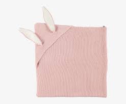 Wrap a piece of a4 or a3 paper around your forehead at. Knitted Floppy Bunny Ears Blanket Pink Ivory Blanket Free Transparent Png Download Pngkey