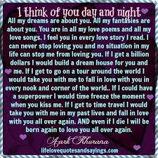 I Think Of You All Day And Night My Love Poems My Love Song Love Poems