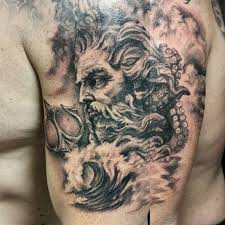 In greek mythology, poseidon is the god of the sea, water and waves. 12 Commanding Poseidon Tattoos Tattoodo