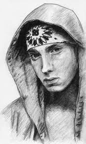 Eminem Portrait Black White Drawing Google Da Ara Rapper Art Hip Hop Art Portrait