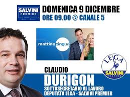 Ma alla lega non conviene tornare all'opposizione. Tv Canale 5 Claudio Durigon Gruppo Lega Camera Facebook