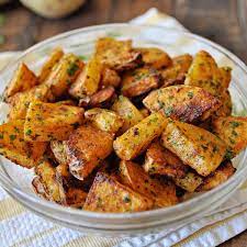 Roasted Spanish Potatoes With Paprika And Parsley Spain On A Fork Recipe Spanish Potatoes Potato Side Dishes Spanish Side Dishes