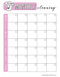 Grab Your Free Printable Cleaning Schedules Saving Dollars