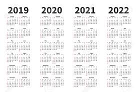 Calendar Yearly 2019 2020 2021 In 2020 Marketing Calendar Template Design Template Calendar Printables