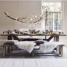 Photo Credit Neptune Home What A Great Idea For Xmas Decor Weihnachtstischgedecke Weihnachtstisch Weihnachtliches Zuhause