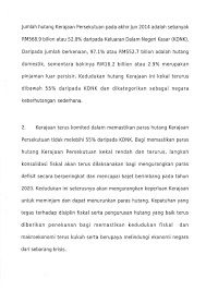 Cadangan untuk mengurangkan hutang negara. Soalan 19 Pdf Parliamentary Documents
