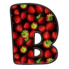 Buchstabe Letter B Alphabet Fruit Strawberry