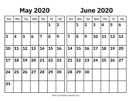 Check spelling or type a new query. May And June 2020 Calendar Printable Calendar 2020