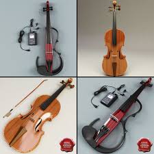 Violins Set Yamaha Xsi 3d Model Pop Art Design Violin 3d Model