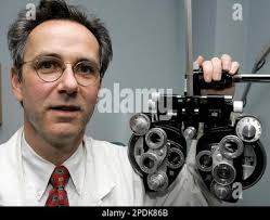 Dr. Thomas L. Steinemann poses at his office at MetroHealth Medical Center  in Cleveland, Nov. 2, 2005. Steinemann and Gail M. Royal of Myrtle Beach,  S.C., have their own horror stories about teenage patients with eyes red  and infected from wearing ill ...